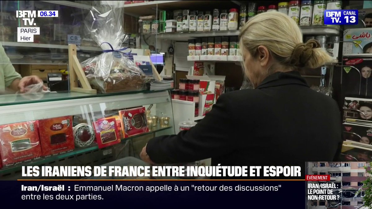 💬 "Notre ennemi est à l'intérieur [...] nous ne sommes pas en guerre avec Israël" Les 40.000 Iraniens de France oscillent entre inquiétude et espoir, au 4e jour du conflit entre Israël et l'Iran