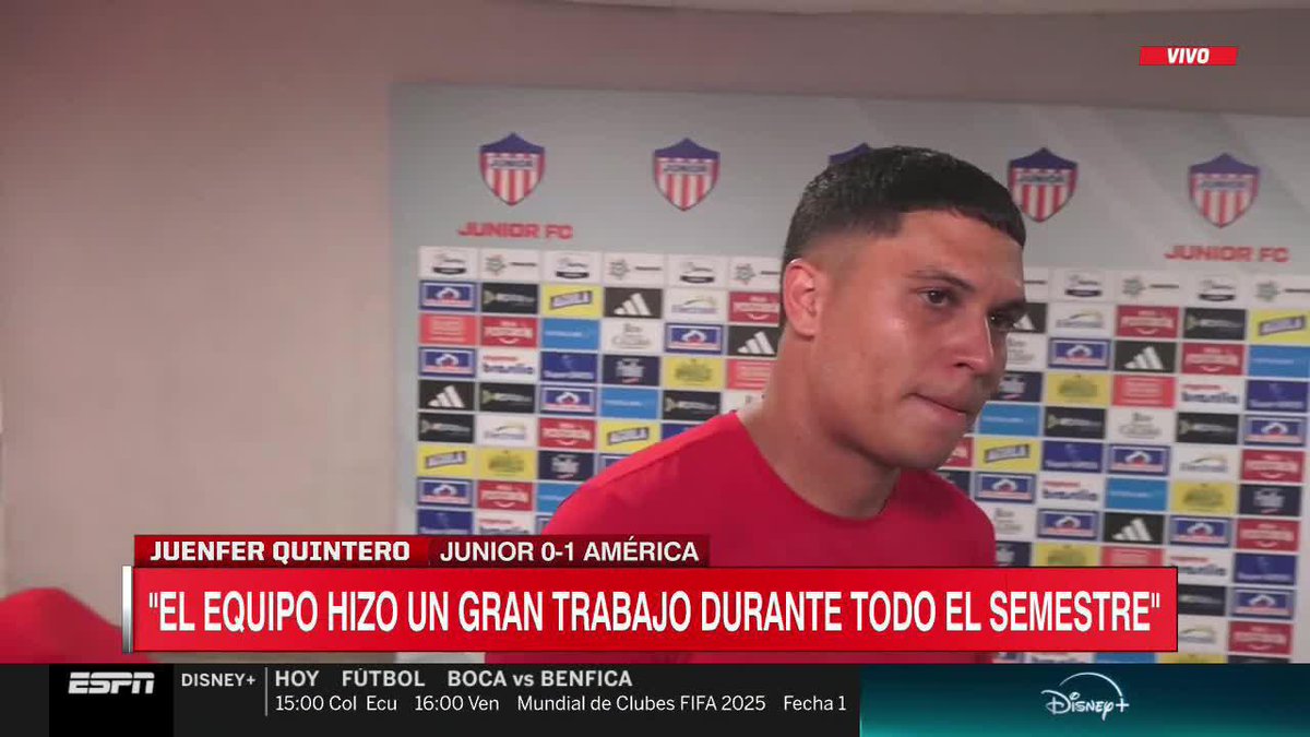 ¡JuanFer Quintero expresó que analizará sobre su futuro como jugador de América de Cali! #SportsCenter | El talentoso mediocampista habló luego de la victoria de los Escarlatas sobre Junior en Barranquilla. 📺▶️ Más SportsCenter en #DisneyPlus!