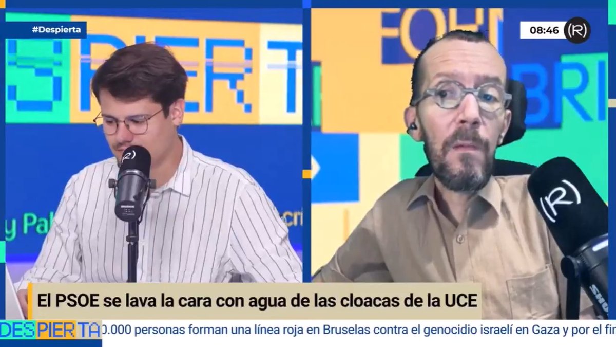 "Acciona, que es la gran constructora que está en el informe de la UCO como la que paga las mordidas a Koldo, Ábalos y Cerdán, es la misma que pagaba al PP" Pablo Echenique sobre corrupción y bipartidismo👇🏾 📺 DESPIERTA!