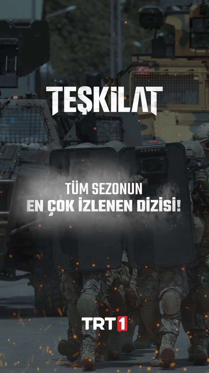 Sezonun en çok izlenen dizisi! #Teşkilat Tüm izleyicilerimize teşekkürler. Yeni sezonda görüşmek üzere! 🔥 TRT 1