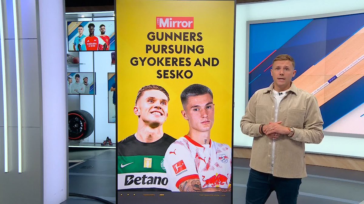 'Mikel Arteta is a big admirer of Sesko, but RB Leipzig would want over £60m for him' 💭 The Daily Mirror are reporting that Arsenal are in active pursuit of deals for both Viktor Gyokeres and Benjamin Sesko 🗞️