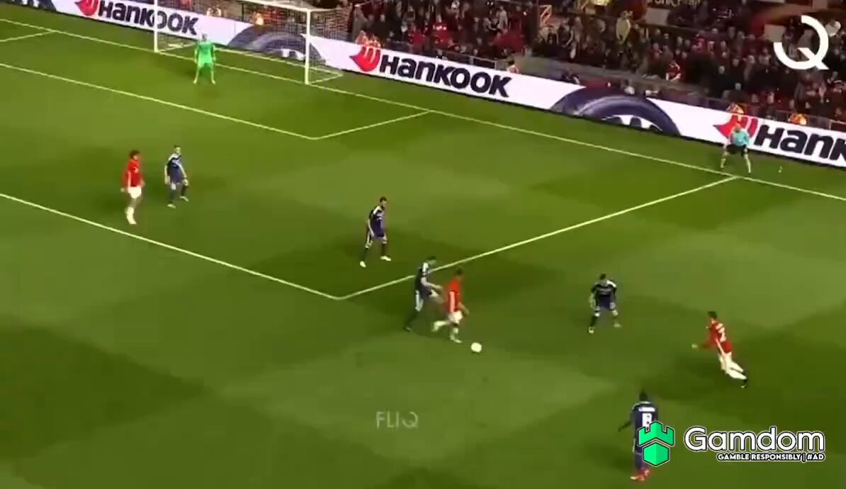 Rashford rabona assist to Pogba 😮‍💨