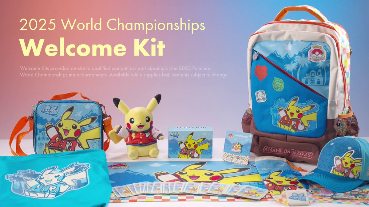 Your first look at the exclusive #PokemonWorlds 2025 Competitor Kit for Anaheim! 👀✨
