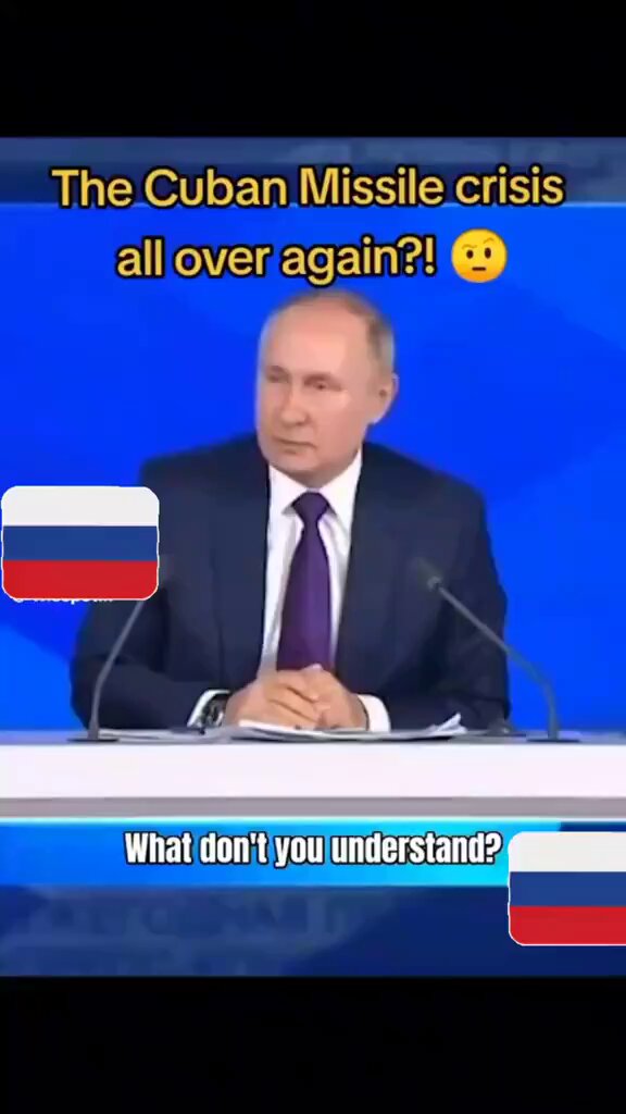 PUTIN🇷🇺: “What don’t you understand? Are we putting missiles near the borders of the United States? No. It’s the United States with their missiles coming to our home. They’re literally on our doorstep. Is this really too much to ask? No more strike systems on our doorstep”