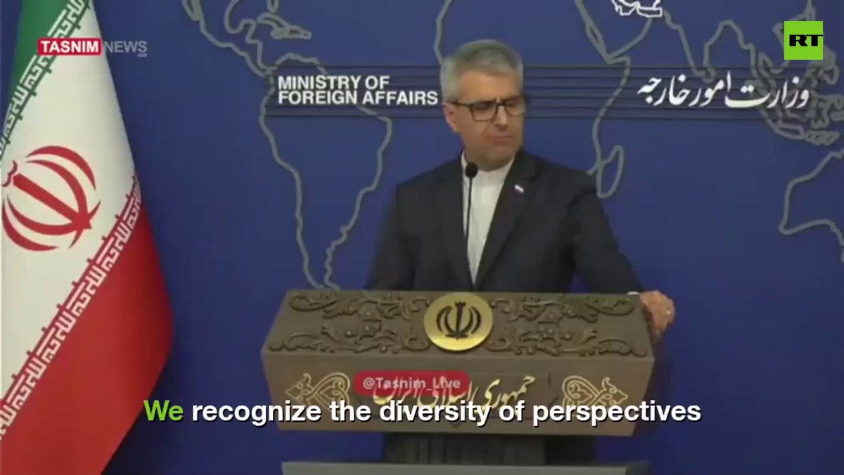 JUST IN: Iran’s MFA spokesperson: “America will be seen as a complicit partner in Israel’s atrocities. We do not claim that all Americans or even all US policymakers— support the aggression of the Zionist regime. But Israel couldn't have done such brazen acts without US…”