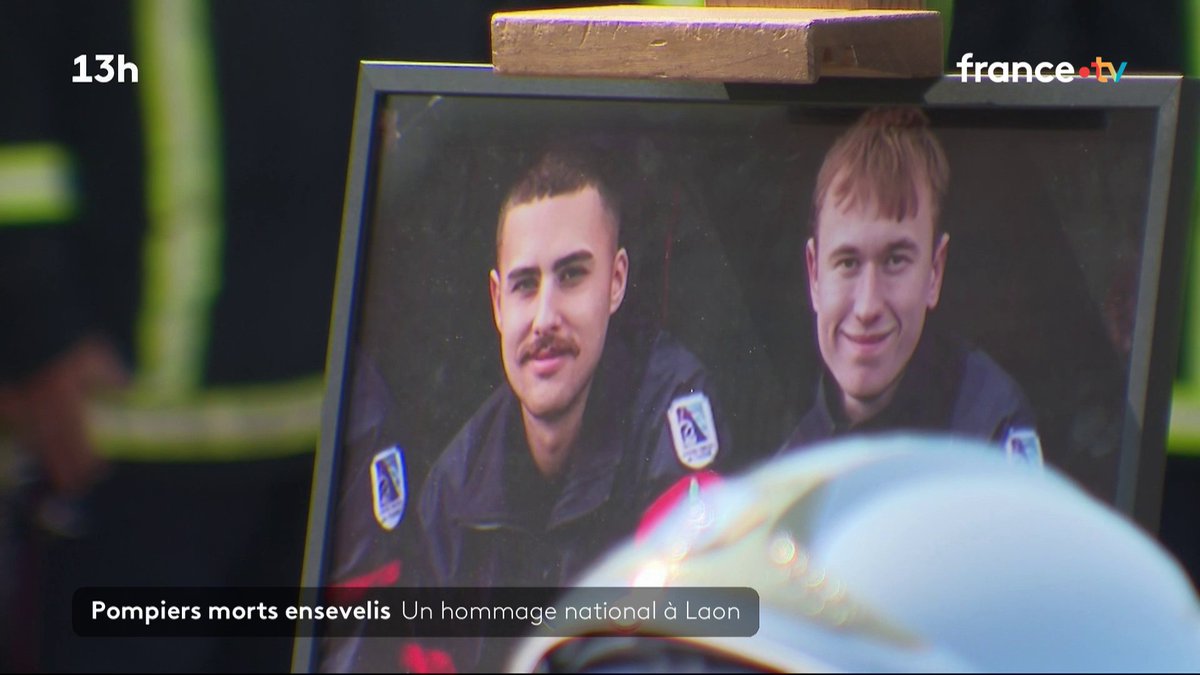 Un hommage national s'est déroulé ce lundi 16 juin à La Fère, en mémoire des deux sapeurs-pompiers de l'Aisne décédés le 9 juin lors d'une intervention sur un incendie d'immeuble à Laon. #JT13H