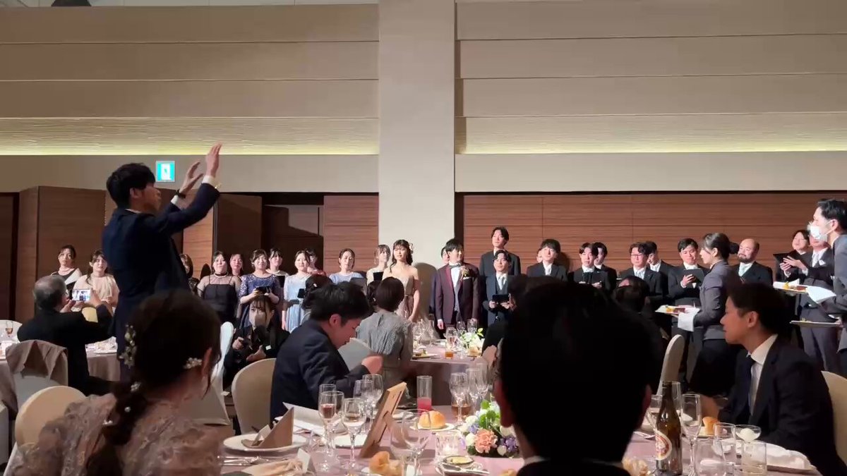 結婚式の余興！ 合唱団員の新郎新婦と「虹」を本気で歌いました🌈 ソロももちろん新郎新婦で🤵👰‍♀️