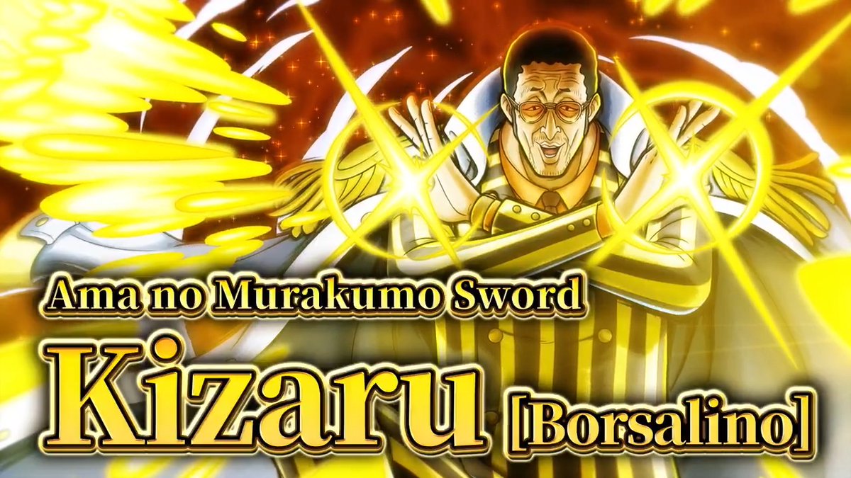 [Kizaru’s PV Release! Repost and Like Campaign] On 6/17 05:00 (UTC), Extreme Legendary Character "Ama no Murakumo Sword Kizaru [Borsalino]" will arrive! Get Rainbow Diamonds x20 when the total likes/reposts reach 30k worldwide! Until 6/19 14:59 (UTC) #BountyRush #ONEPIECE