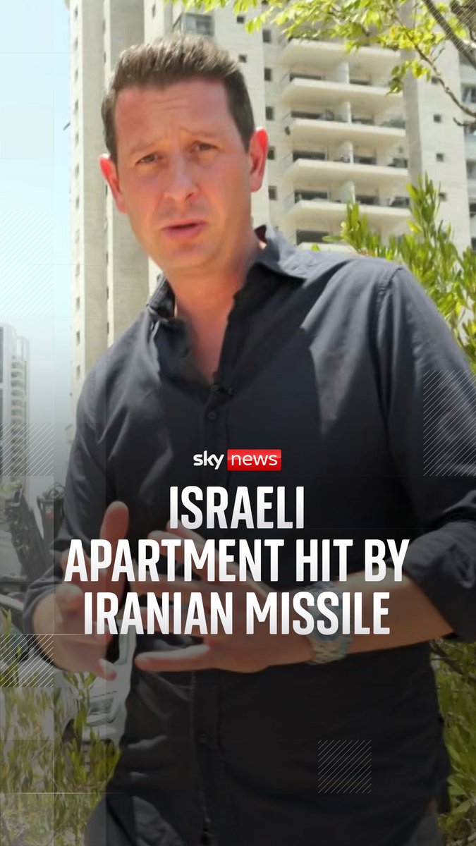 Iranian missiles have hit an apartment in the Israeli city of Petah Tikva, as the two countries exchange missile fire. "I can't even explain the feelings," a resident of a building hit by an Iranian missile told Alistair Bunkall ⬇️ 🔗