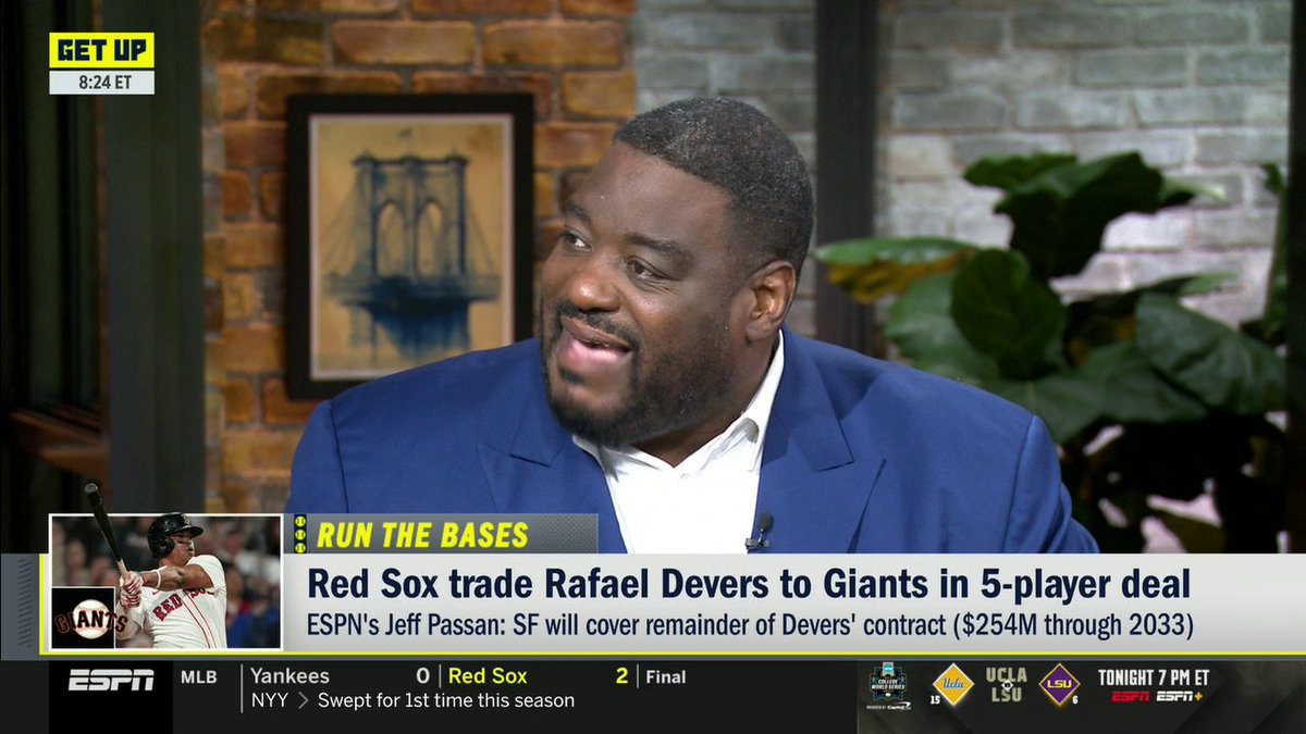 "Boston is acting like the Tampa Bay Rays like we're a small market team." 😳 @DamienWoody goes OFF on the Red Sox trading away Rafael Devers.