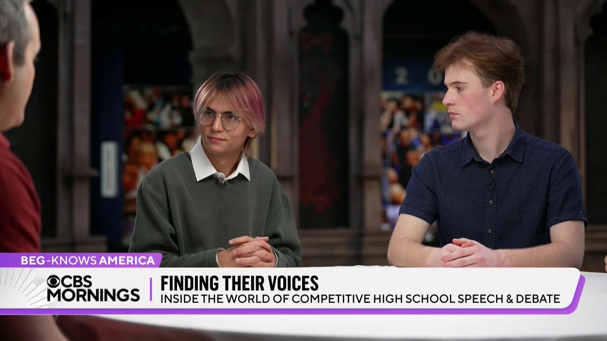 Thousands of students each year find their voices through competing in high school speech and debate — just like our very own David Begnaud did as a teenager. Three star performers, featured in the new documentary, “Speak,” and the director of the National Speech and Debate Association told David about how the “cutthroat” and “awesome” activity has helped them navigate grief, find confidence and share their own stories: “Doing speech in high school prepares you for everything.”