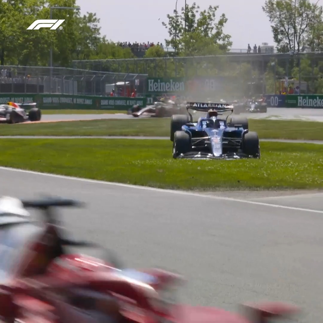 A bumpy ride to start the race for Alex Albon! 😬 #F1 #CanadianGP