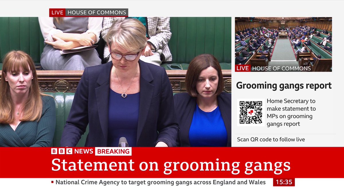 "These despicable crimes have caused the most unimaginable harm to victims" and are a "stain on our society" Home Secretary Yvette Cooper makes a statement in the Commons on Louise Casey's grooming gangs report Follow live: