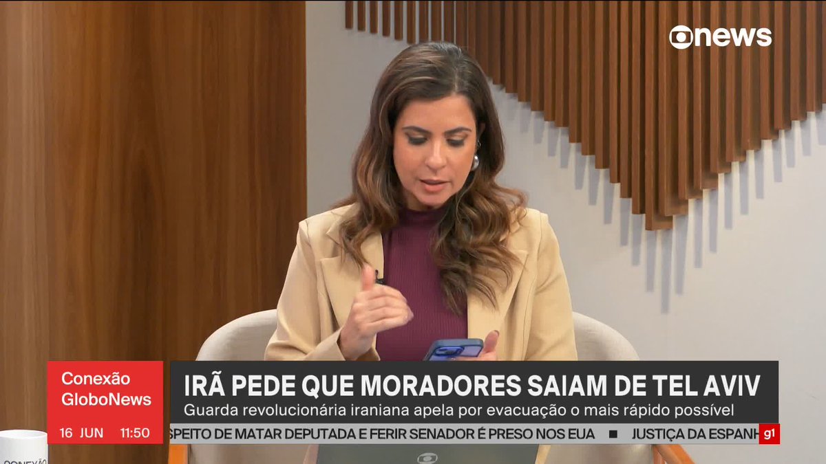 Irã pede que moradores saiam de Tel Aviv; Guarda Revolucionária Iraniana apela por retirada o "mais rápido possível". #ConexãoGloboNews ➡ Assista à #GloboNews:
