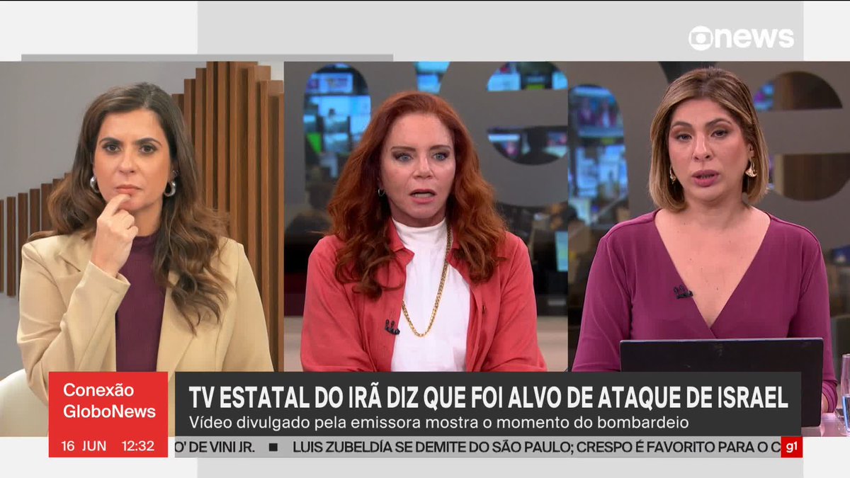 Israel ataca TV estatal do Irã durante transmissão ao vivo. #ConexãoGloboNews ➡ Assista à #GloboNews: