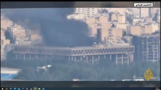 #الجزيرة تحصل على صور ترصد انبعاث دخان بعد استهداف سلاح الجو الإسرائيلي مقر الإذاعة والتلفزيون في #طهران #الأخبار