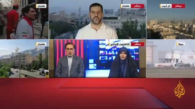 فيديو بعد لحظات من استهداف إسرائيل مبنى الإذاعة والتلفزيون في #طهران #الأخبار