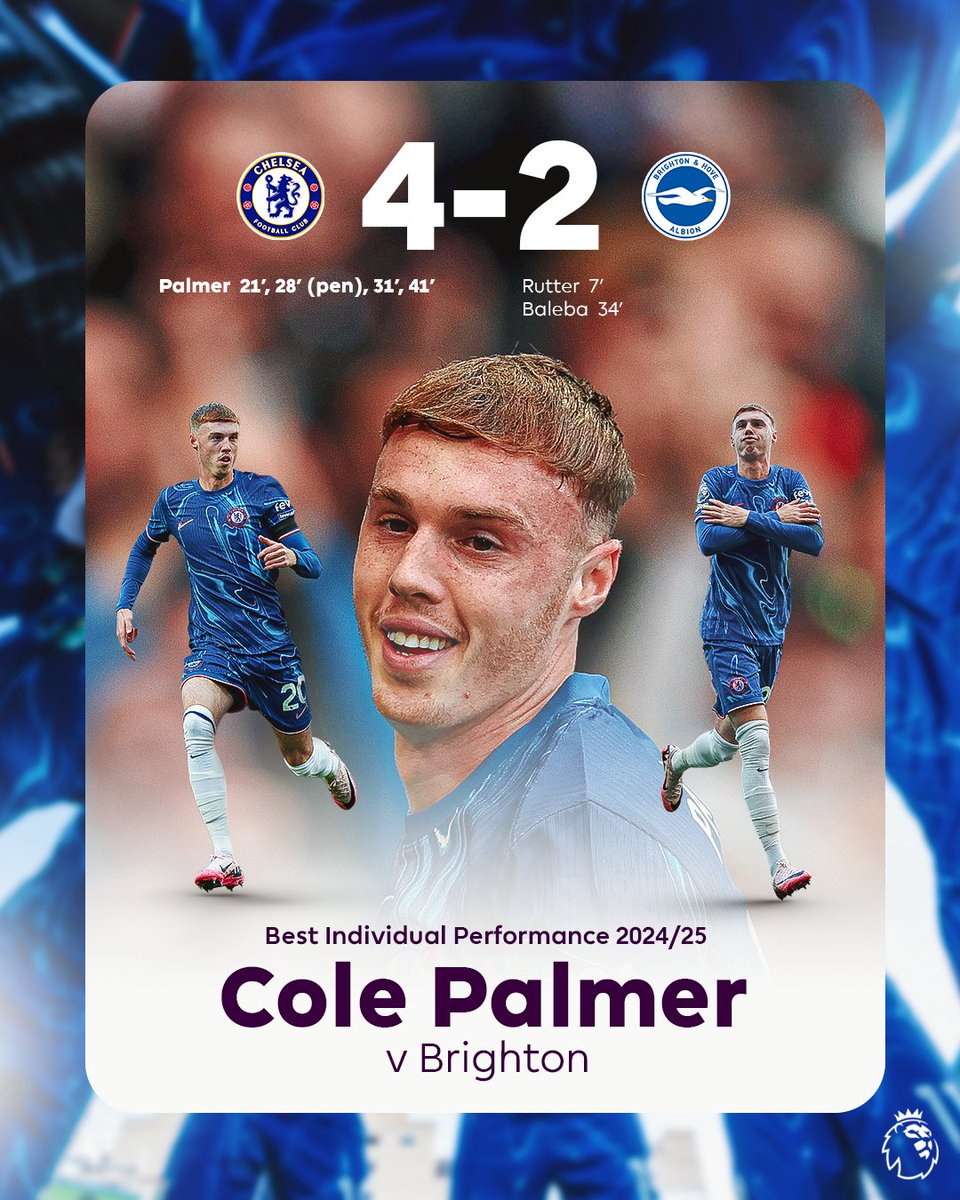 Cole Palmer v Brighton ✨🔵 As voted by you, the Best Individual Performance of the 2024/25 Season! 🫵