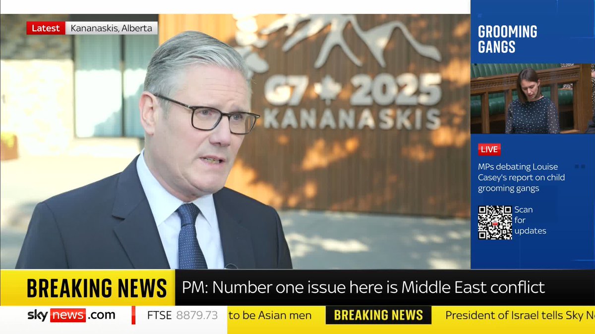 The prime minister says there are a 'consensus for de-escalation' between world leaders including Netanyahu and Trump. 📺 Sky 501, Virgin 602, Freeview 233 and YouTube