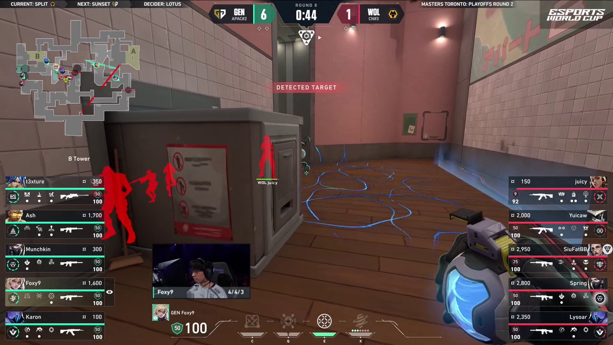A quick spray down gets GenG Foxy9 a 4K! #VALORANTMasters