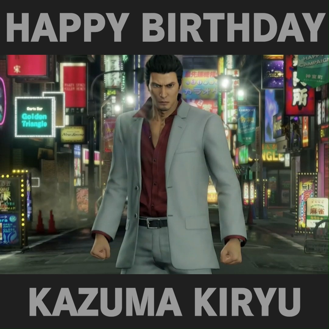 Today is... Kazuma Kiryu's birthday in Japan!🎂🎉 This year, let's make it a special one by singing along to some of his famous songs together🎵🎤 #HappyBdayKiryu