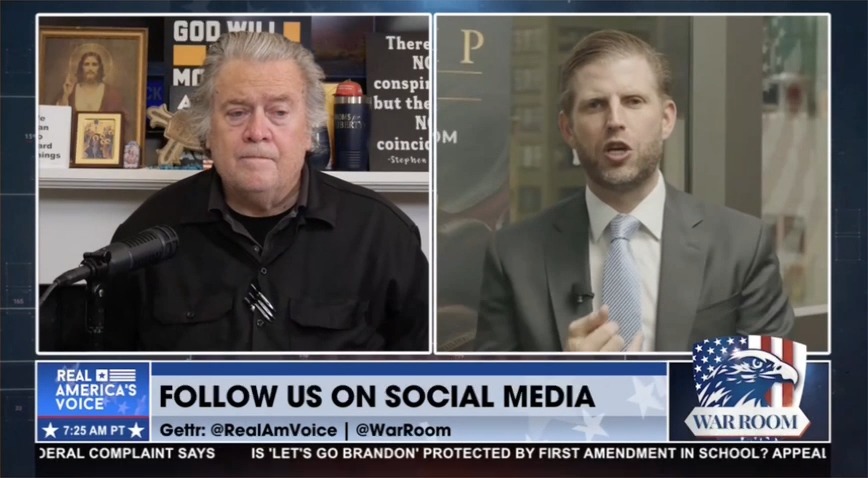 Eric Trump on the Trump phones: I love the security benefits because neither you or I trust talking on our cell phones