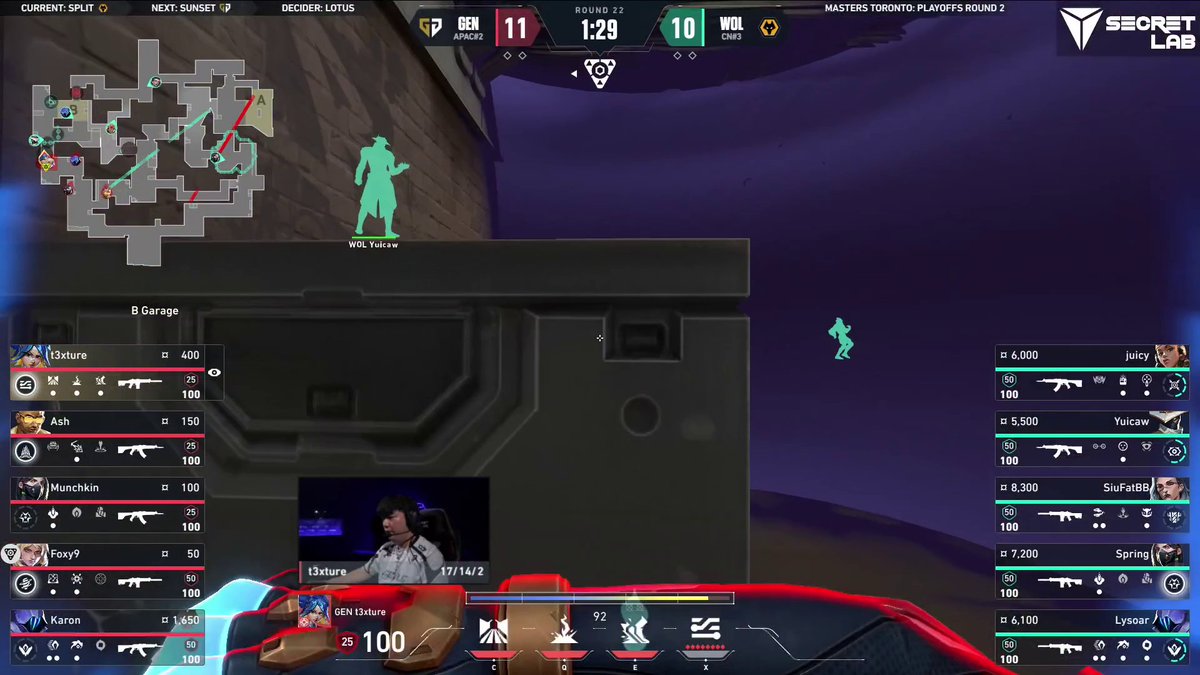 From 3-9 to 13-11 Wolves Esports complete the comeback and take Map 1 over Gen.G! #VALORANTMasters