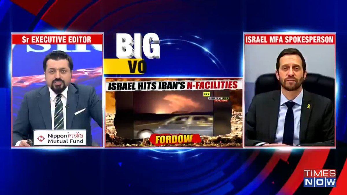 Iran-Israel Conflict The first stage of the Israeli operation was very successful. We managed to create severe damage to the nuclear program of Iran...: Israel MFA Spokesperson Oren Marmorstein in conversation with @MadhavGK