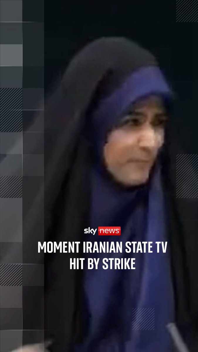 An explosion shook Iran's state TV broadcaster while live on air with the organisation saying they were hit by an Israeli strike.