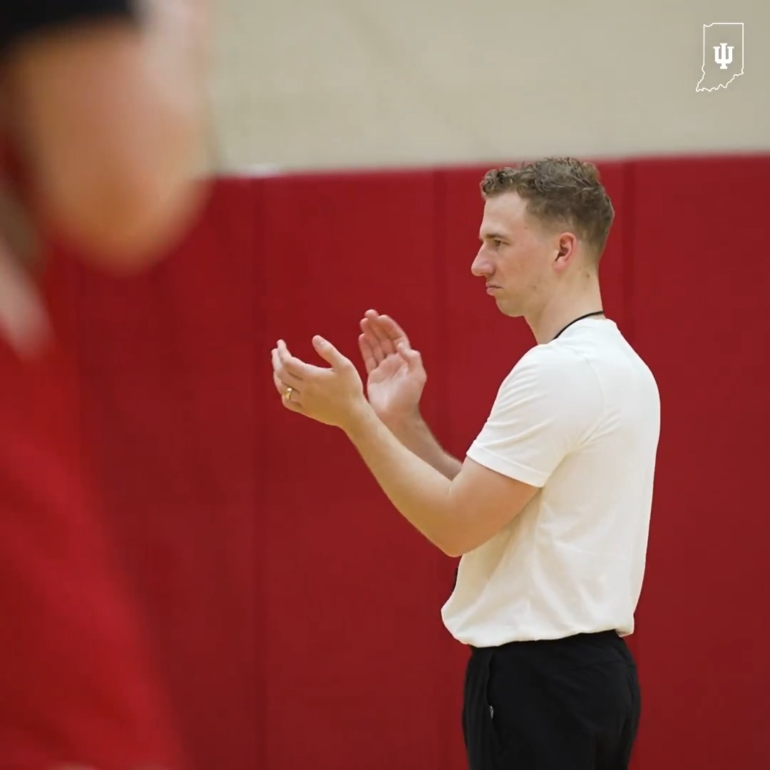 On the 🎙️ with Coach Norty. Nick Norton | #IUBB