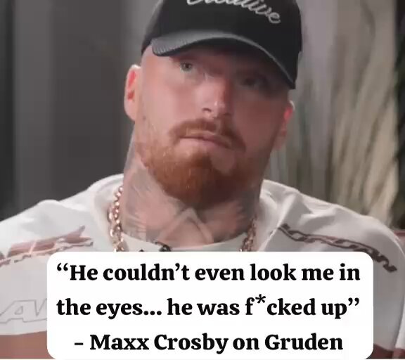 HEARTBREAKING: Maxx Crosby says he visited Jon Gruden after he resigned as the #Raiders HC. “At his house, he sat like the godfather, torn up, apologizing. I said, ‘Coach, stop. I love you. You gave me a shot.’ They went after him, he said, ‘I’ll be back’”