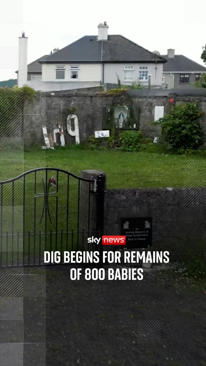 The remains of almost 800 babies and children are believed to be buried under a former 'mother and baby home' in Tuam, with many believed to have been dumped into a sewage tank that was dubbed 'the pit'.