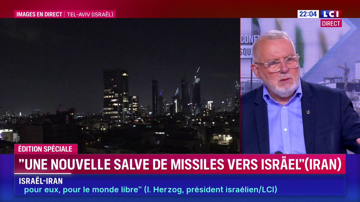 🗣️ La télévision d'État iranienne annonce une nouvelle salve de missiles sur Israël : "des salves de 50, 80 missiles balistiques toutes les nuits", la France "ne peut pas les arrêter" selon Michel Goya ▶️ Darius Rochebin