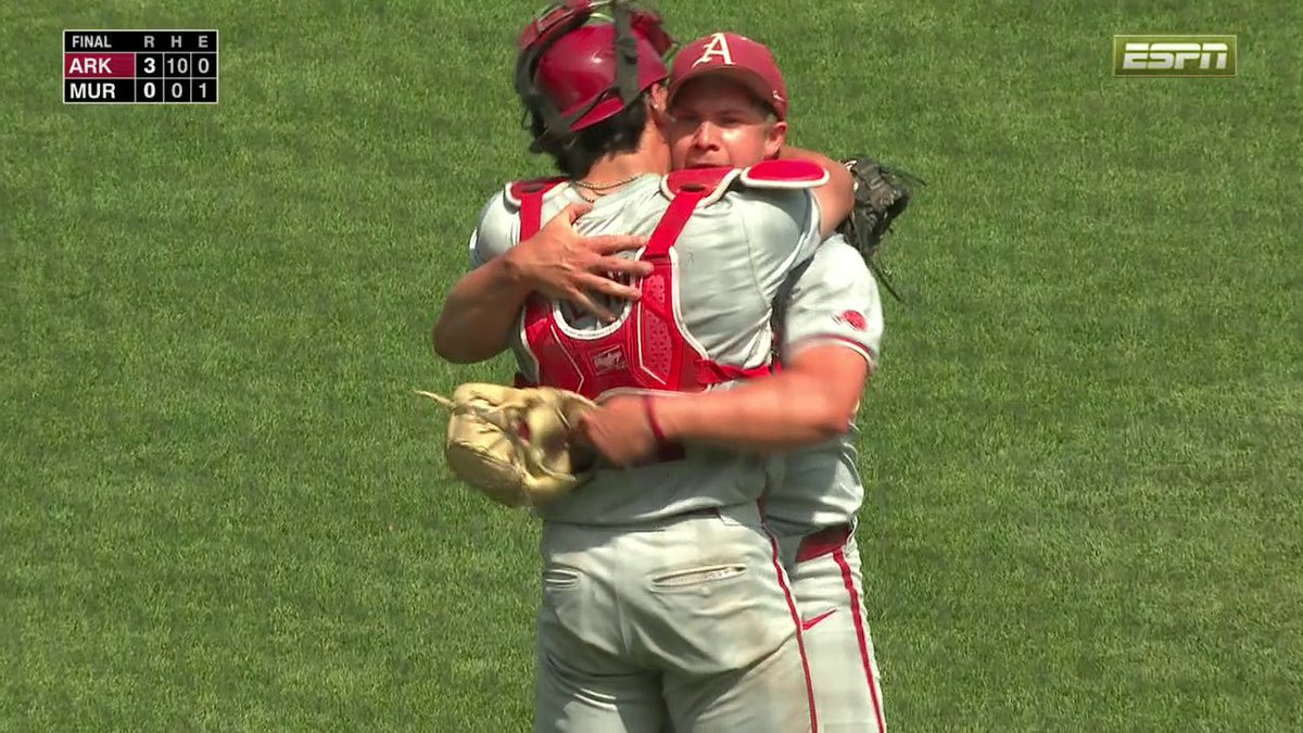 A NO-HITTER AND MCWS-RECORD 19 STRIKEOUTS FOR GAGE WOOD! What a performance for the Arkansas pitcher 🔥