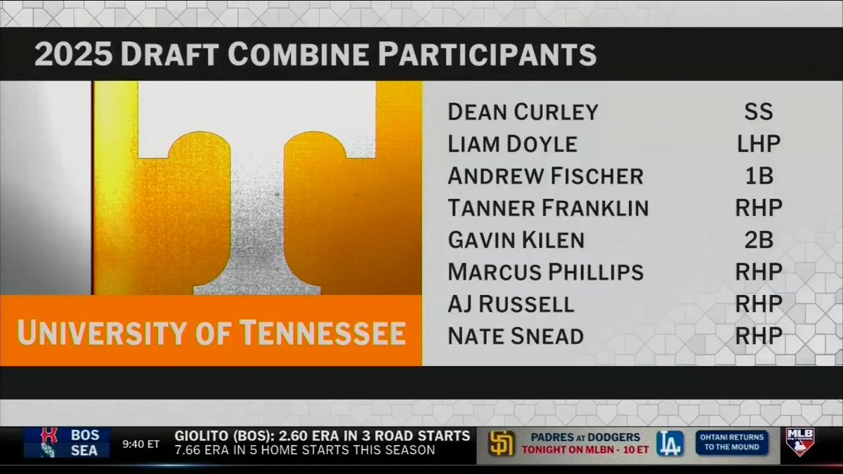 .Tennessee Baseball head coach Tony Vitello previews the 2025 MLB Draft Combine and shares advice for his players who are taking part. 📺 Coverage on MLB Network begins tomorrow at 12pm ET