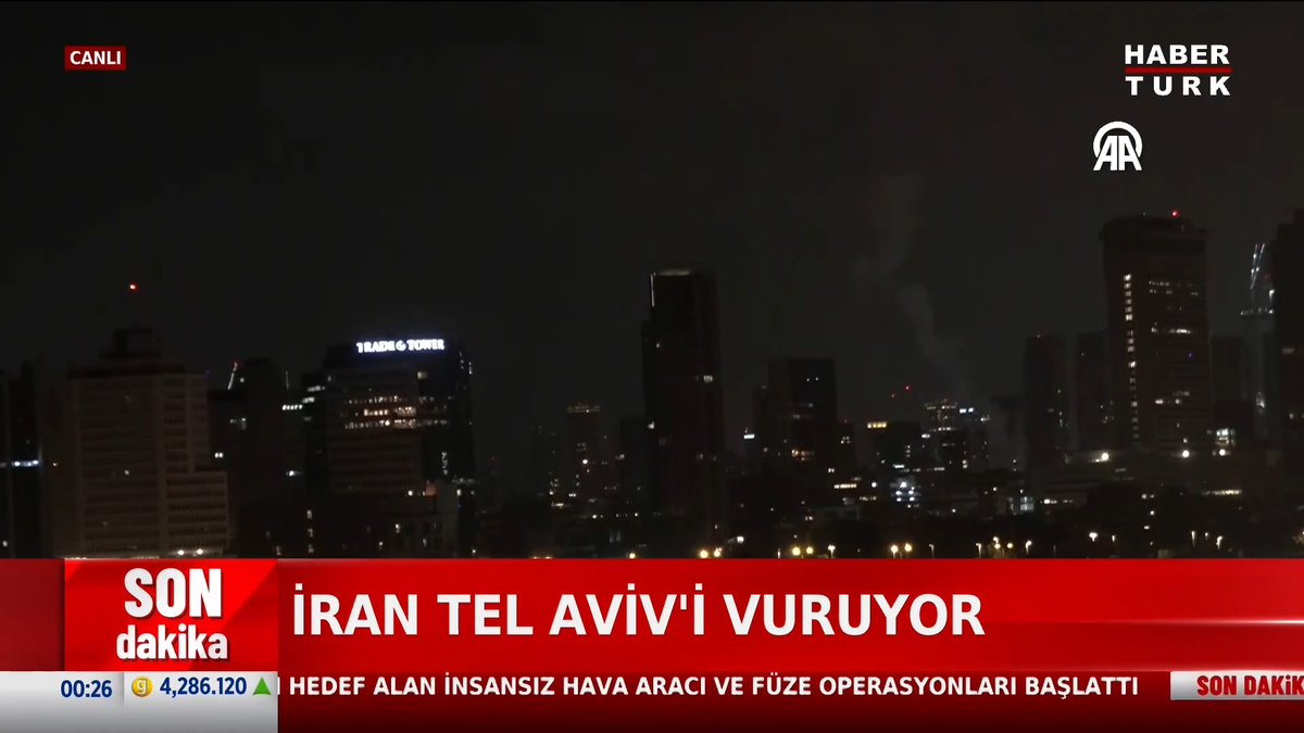 #SONDAKİKA - İran, Tel Aviv'i vuruyor.