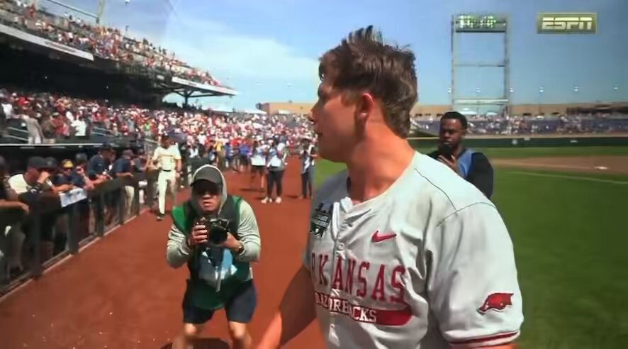 Throws a no hitter then goes over to the Murray State dugout to hug his friend Conner Cunningham. Class act