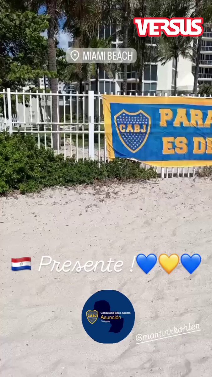 ¡Paraguay dice presente! 🇵🇾🏖️🇺🇸 Miembros del Consulado de Boca Juniors de nuestro país, infaltables en la fiesta del fútbol en el Mundial de Clubes en Miami Beach, Florida. 📹 Boca Py | #somosversuspy #versuspy #versus #FIFACWC #MundialDeClubes2025