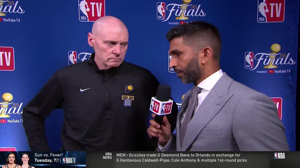 "We've been a resilient team all year long... we're excited to get out there." 🗣️ Coach Carlisle with Nabil Karim addressed the Pacer team's demeanor heading into Game 5.