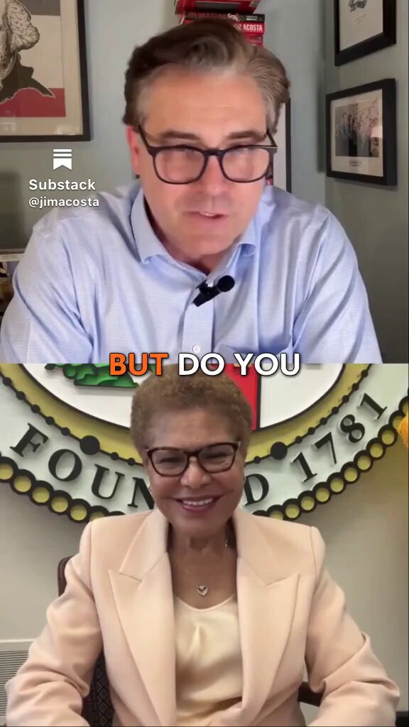 On Monday’s show @mayorofla Karen Bass calls on Trump to remove the troops from LA, adding “you are terrorizing a community.” Catch the full interview on Substack, YouTube and wherever you get your podcasts.