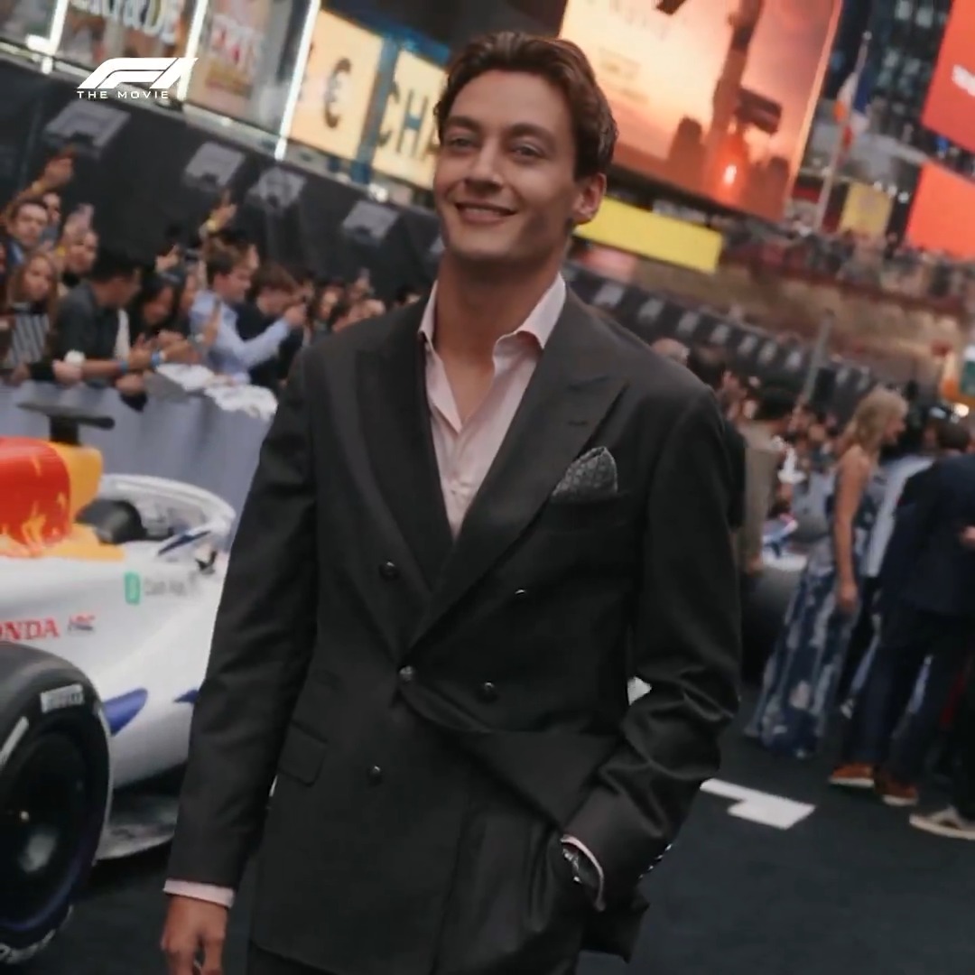 This actually happened! 🤯 The drivers dressed to impress for the #F1TheMovie Premiere in New York ✨ #F1 F1 Movie