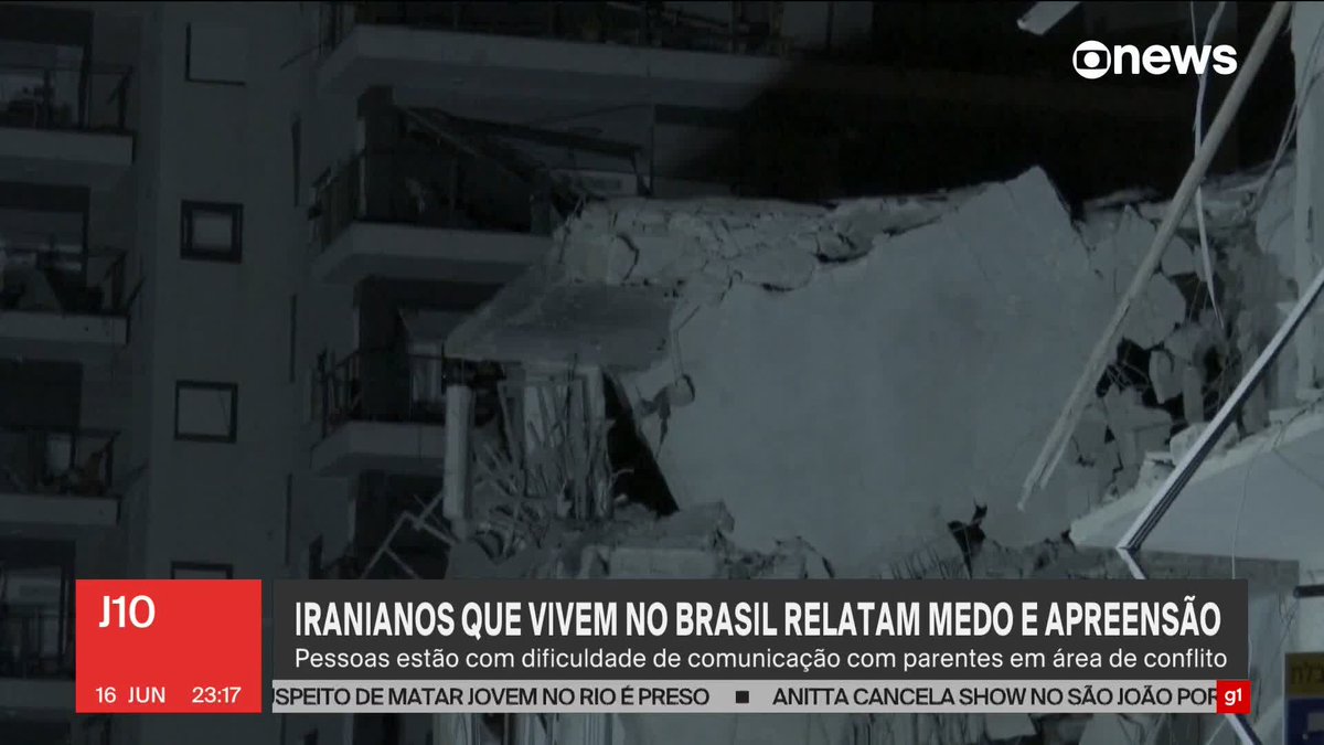 Enquanto a crise no Oriente Médio avança para o quinto dia, as pessoas que moram no Brasil e têm parentes no Irã acompanham com muita apreensão as notícias dos bombardeios. ➡️ Assista ao #J10 na #GloboNews: