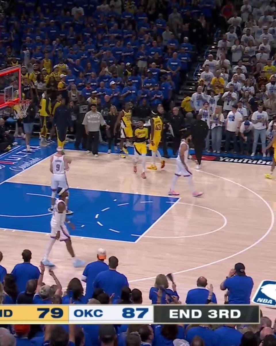 Jalen Williams with the tough bucket to end the third 💪 OKC up by 8 on ABC 👀 #NBAFinals