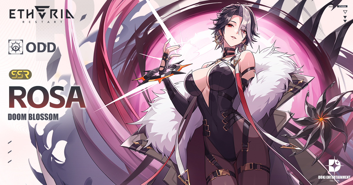 #AnimusPV #Rosa // Etheria ID: Rosa // Title: Doom Blossom // Faction: Doki Entertainment —— "Don't tempt fate—my blade shows no mercy." #EtheriaRestart
