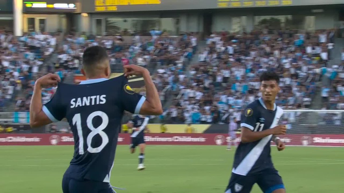 ASISTENCIA DE TACO Y DEFINICIÓN DE PRIMERA CRUZADA: Santis marcó el 1-0 de Guatemala ante Jamaica en la Copa Oro. 📺 La CONCACAF Copa Oro, por #DisneyPlus Premium