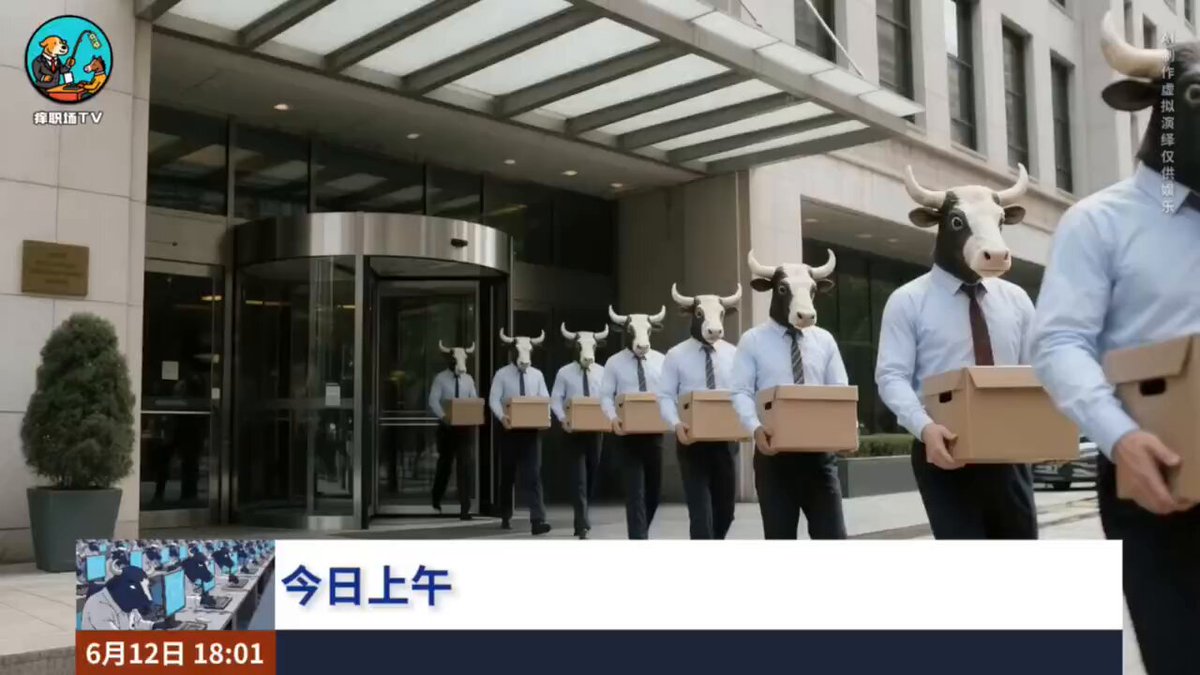 6月12日，网友制作视频模仿新闻联播报道方式，讽刺和企业媒体将裁员失业称为“向社会人才输送”。