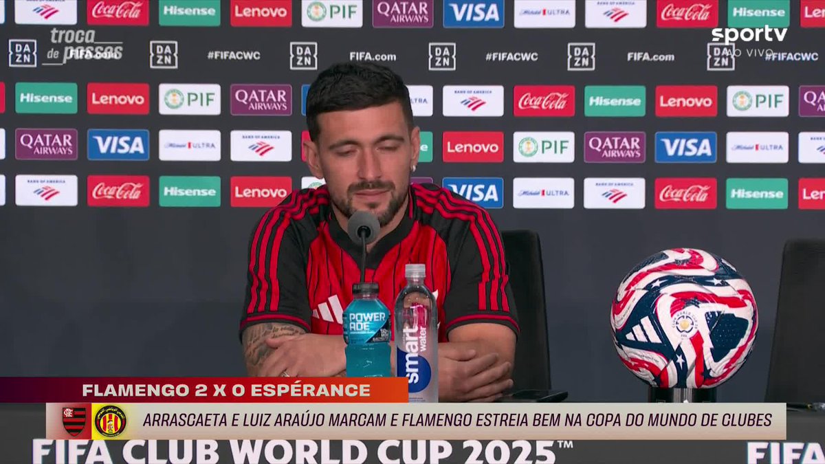 Arrascaeta comenta modelo de entrada em campo na Copa do Mundo de Clubes: "Você se sente um pouco mais protagonista, mas foi realmente diferente".