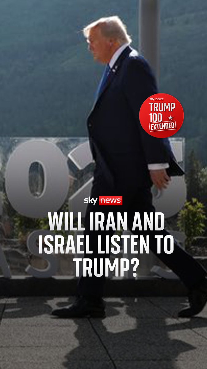 Trump leaves the G7 early as Middle East tensions soar — warning “everyone should evacuate Tehran.” On Trump 100, Mark Stone &amp; James Matthews ask what’s next, and whether the US-UK trade deal he signed (then dropped) is really done. 🎧 :