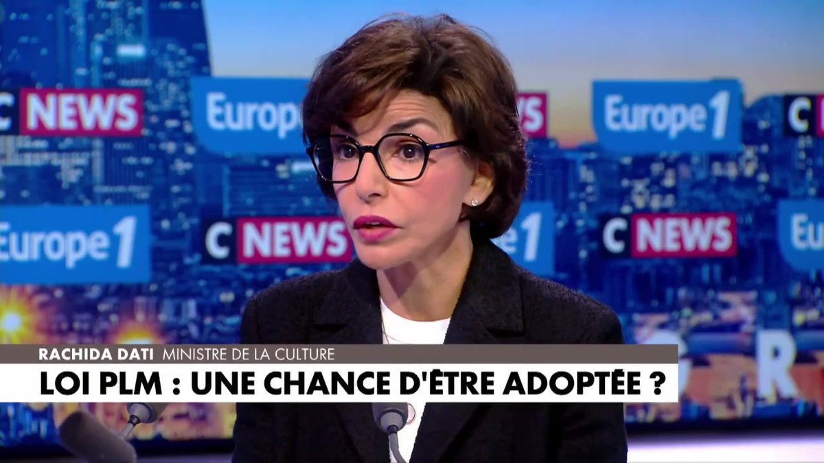 .Rachida Dati ن, ministre de la Culture, sur la loi PLM : "Il faut corriger une anomalie démocratique", dans #LaGrandeITW sur #Europe1