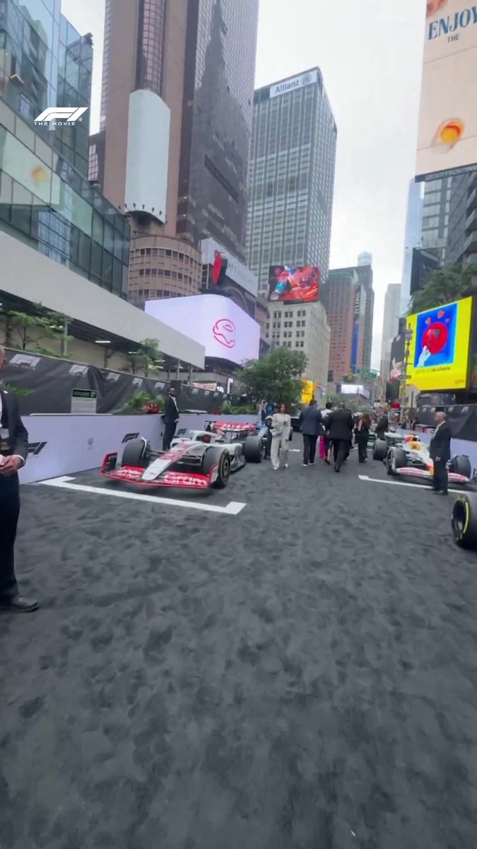 Bringing the F1 grid to NYC 🤯 #F1 #F1TheMovie